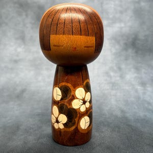 Japanese Kokeshi Doll, Vintage Wooden Sosaku Kokeshi, Hand Made Folk Art From Japan, by Masami Kato