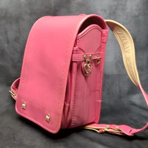 Sac à dos Randoseru, sac Randoseru japonais rose à points serrés, cartable japonais rose