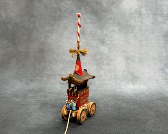 Vintage Japanese Matsuri Festival Float Cart – Miniature Folk Art Wagon