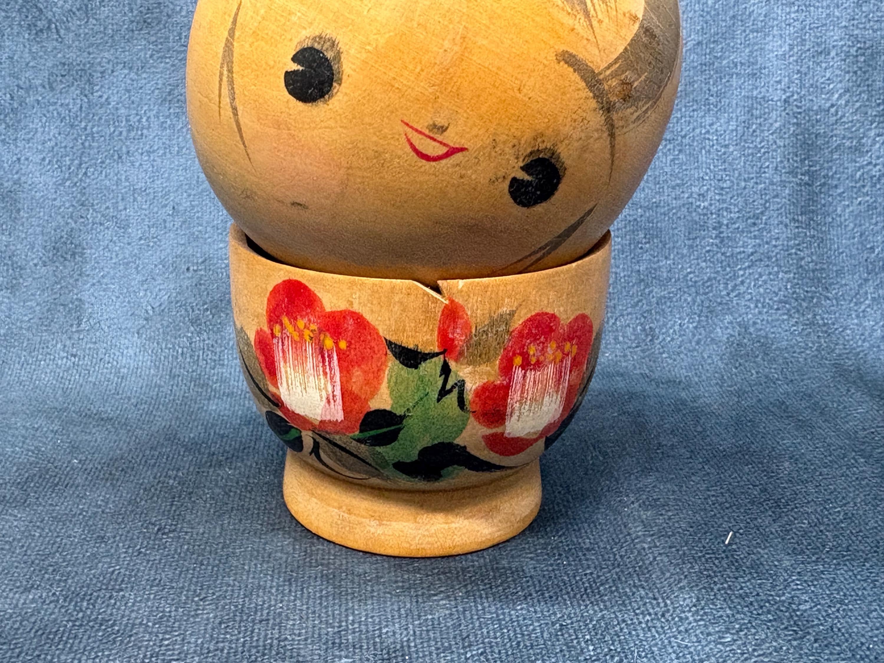 武こけし、ヴィンテージ木製創作こけし、日本の手作り民芸品 - Etsy 日本