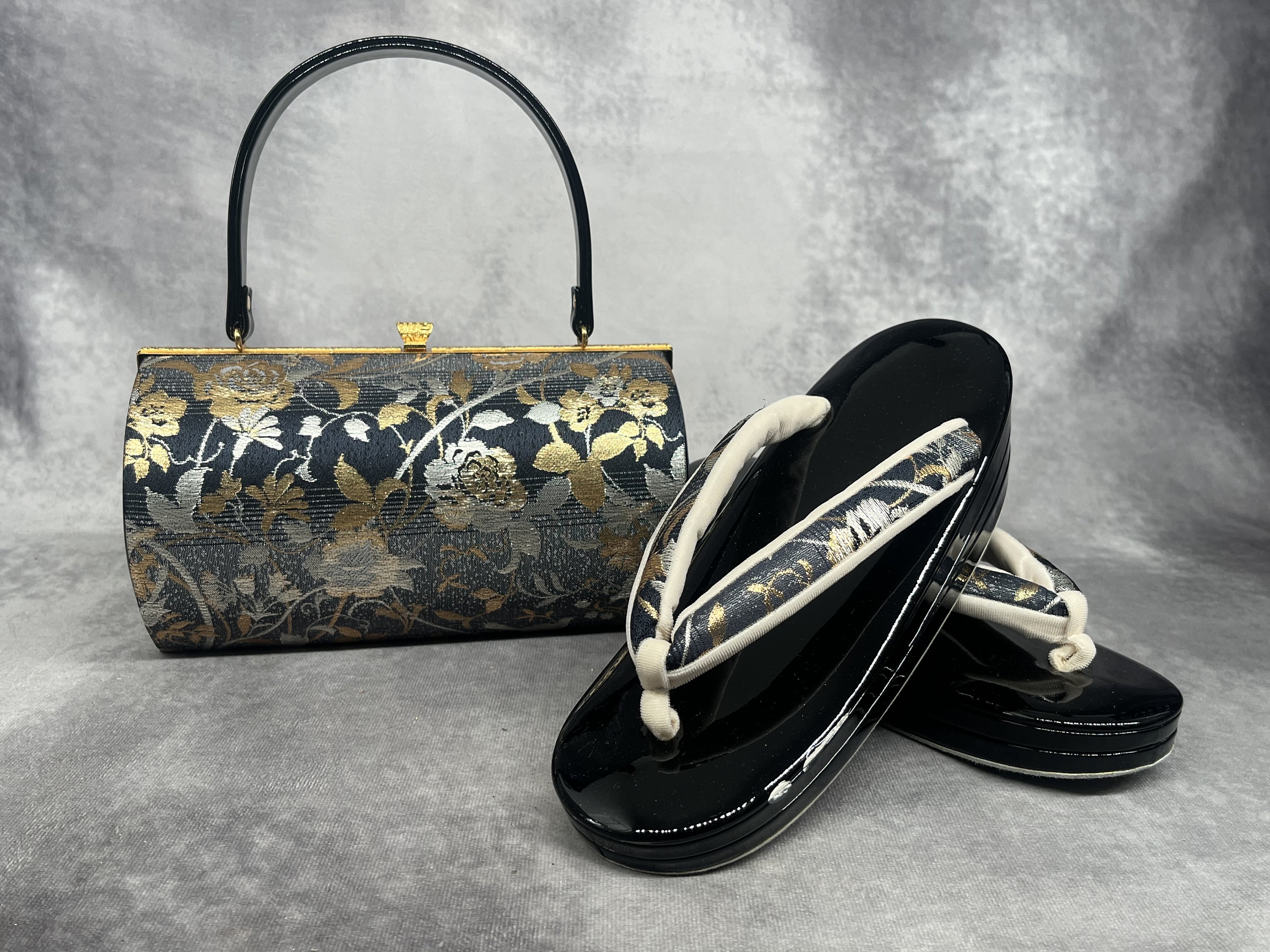 Premium Zanmai Furisode Bag With Matching Zori Sandals Set Luxury