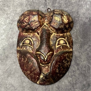 Vintage Paper Mache Japanese Theatrical Mask, Ornamental