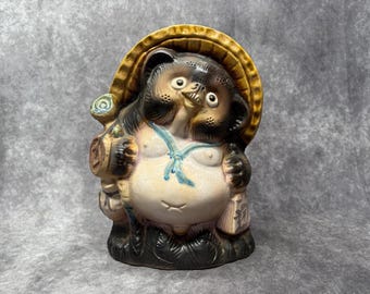 ヴィンテージ信楽焼タヌキ像セット: タヌキ置物 (S03) - Etsy 日本