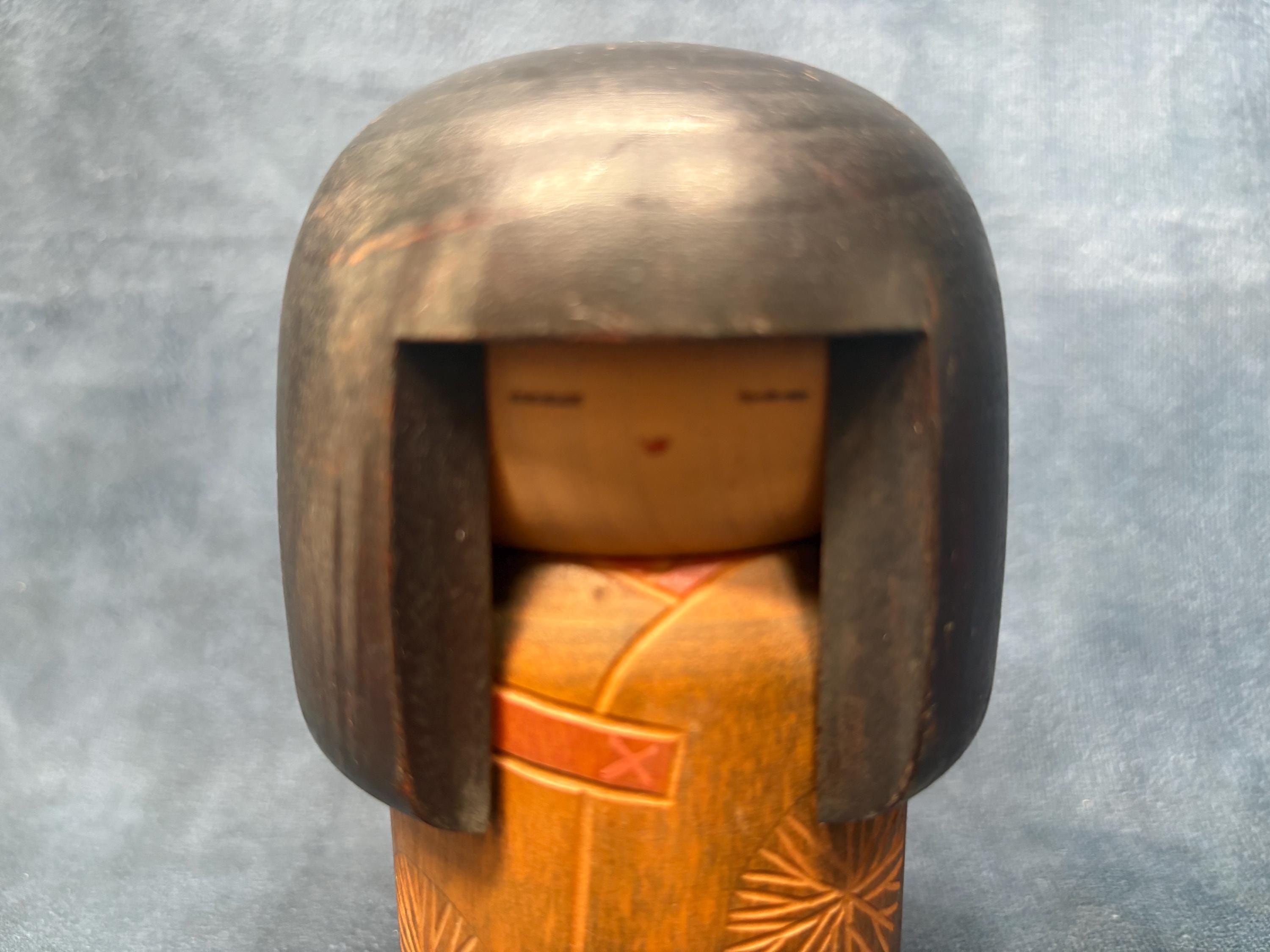 Sekiguchi Sansaku Kokeshi, Kokeshi Doll, Vintage Wooden Sosaku