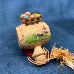 Miniature Kokeshi Doll, Vintage Japanese Wooden Kokeshi, Hand Made Folk Art From Japan