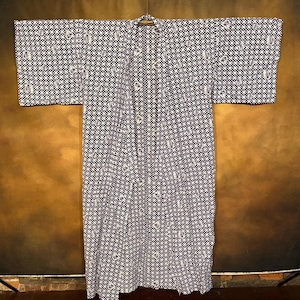 Japanese Cotton Kimono, Full Length Kimono Robe, Japanese Robe, Vintage Japanese Clothing