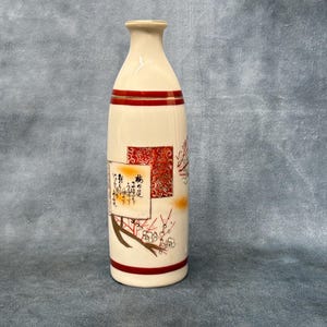 Sake Bottle Vintage Hand Painted Japanese Sake Bottles, Japanese Porcelain Saki Jug, Studio Pottery