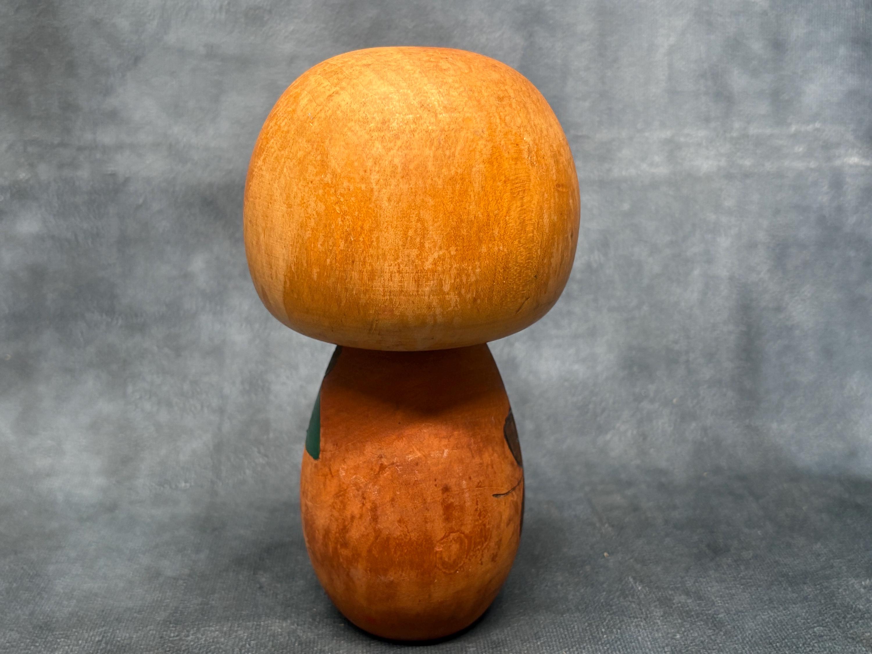 川瀬裕司こけし、ヴィンテージ木製創作こけし、日本の手作り民芸品