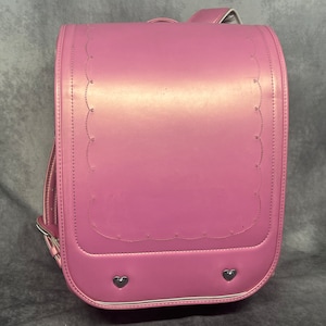 Sac à dos Randoseru, sac Randoseru japonais rose nacré à points serrés, cartable japonais rose nacré