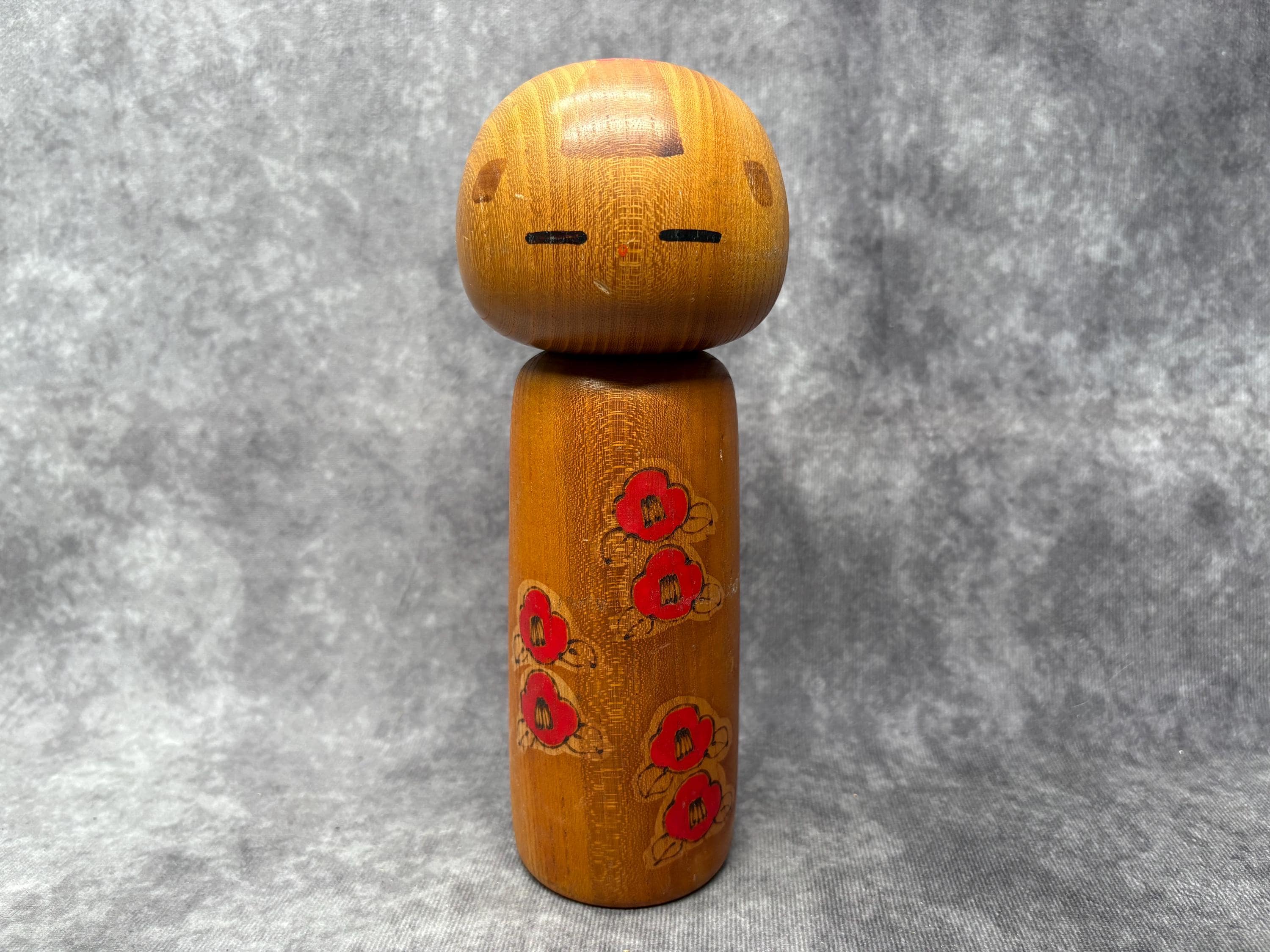 関口東亜こけし、ヴィンテージ木製創作こけし、日本の手作り民芸品