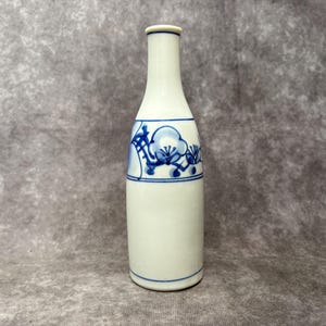 Sake Bottle Vintage Hand Painted Japanese Sake Bottles, Japanese Porcelain Saki Jug, Studio Pottery