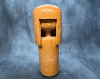 田中春政 - 大型創作こけし、ヴィンテージ木製創作こけし、日本の