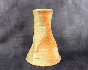 Japanese Studio Pottery Flatback Vase, Mashiko Studio c1970’s Japanese Wabi Sabi Vase