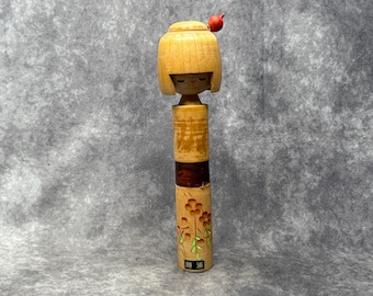 Creative Kokeshi Doll, Vintage Wooden Sosaku Kokeshi, Hand Made Folk Art From Japan