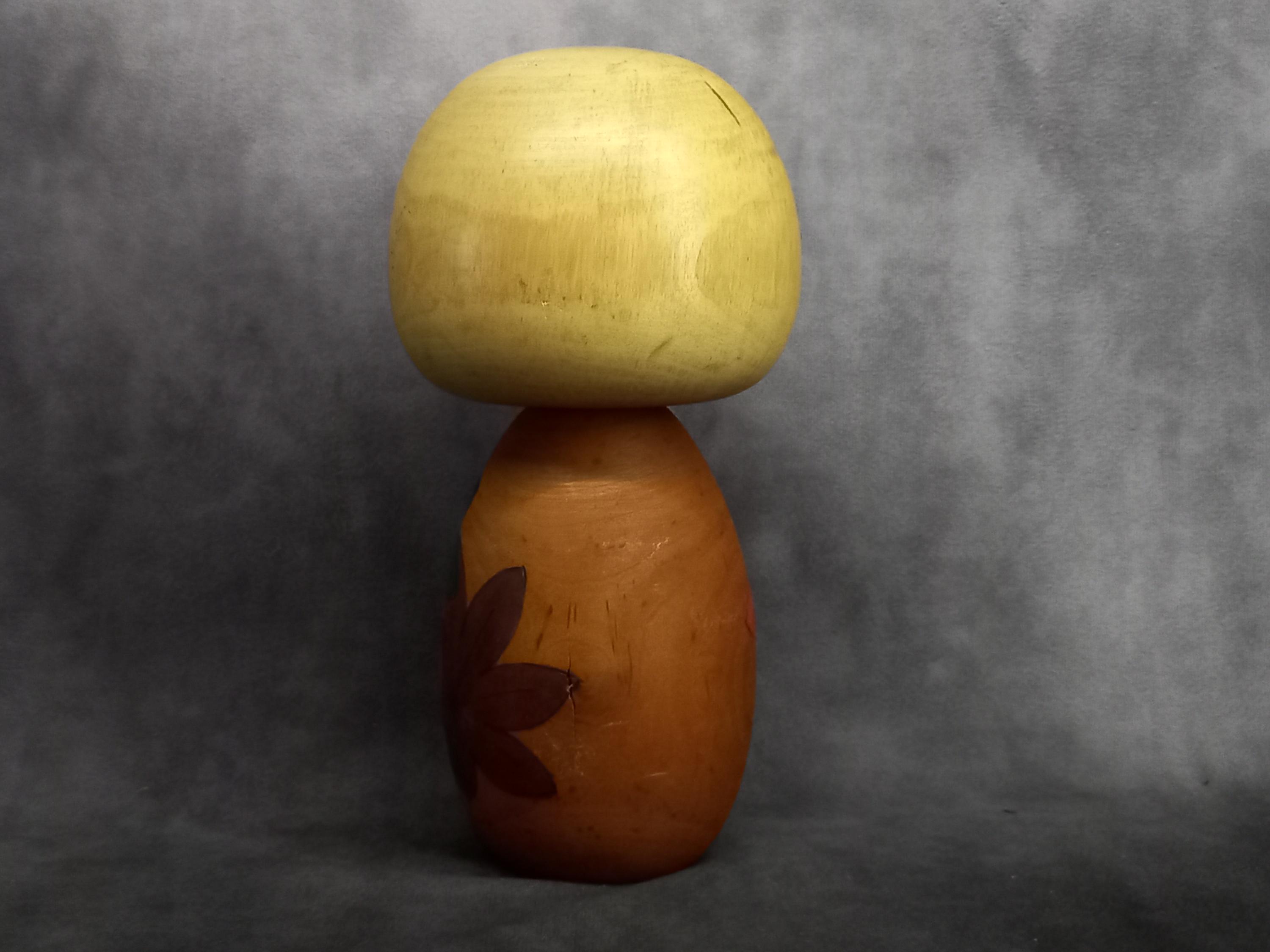 川瀬裕司こけし、ヴィンテージ木製創作こけし、日本の手作り民芸品