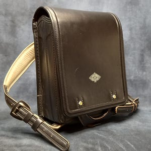 Randoseru Backpack, Black Japanese Tight Stitch Randoseru Bag, Black Rucksack