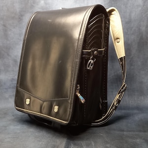 Sac à dos Randoseru, sac japonais noir Randoseru à points serrés, cartable japonais