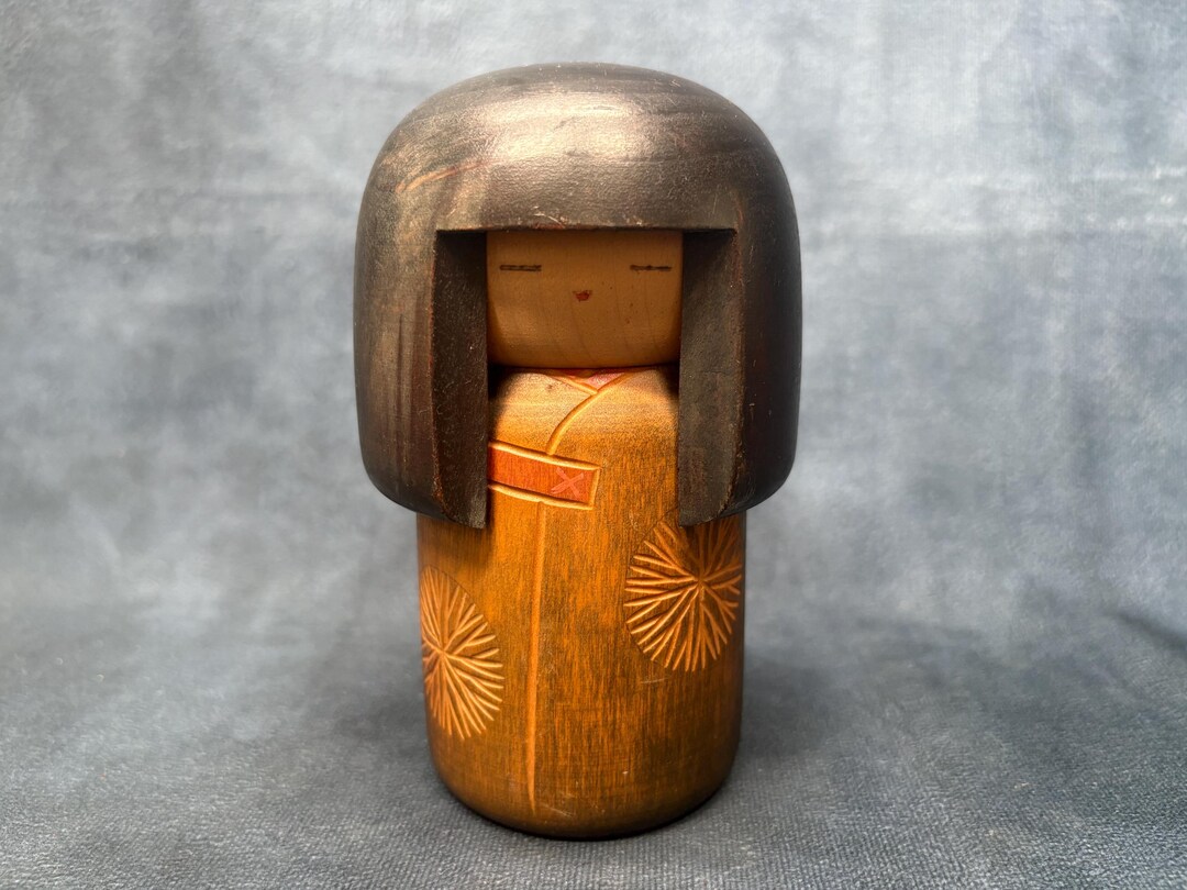 Sekiguchi Sansaku Kokeshi, Kokeshi Doll, Vintage Wooden Sosaku