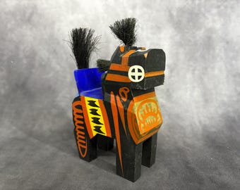 三春駒 木製馬の置物、手作りの日本の民芸品 - Etsy 日本