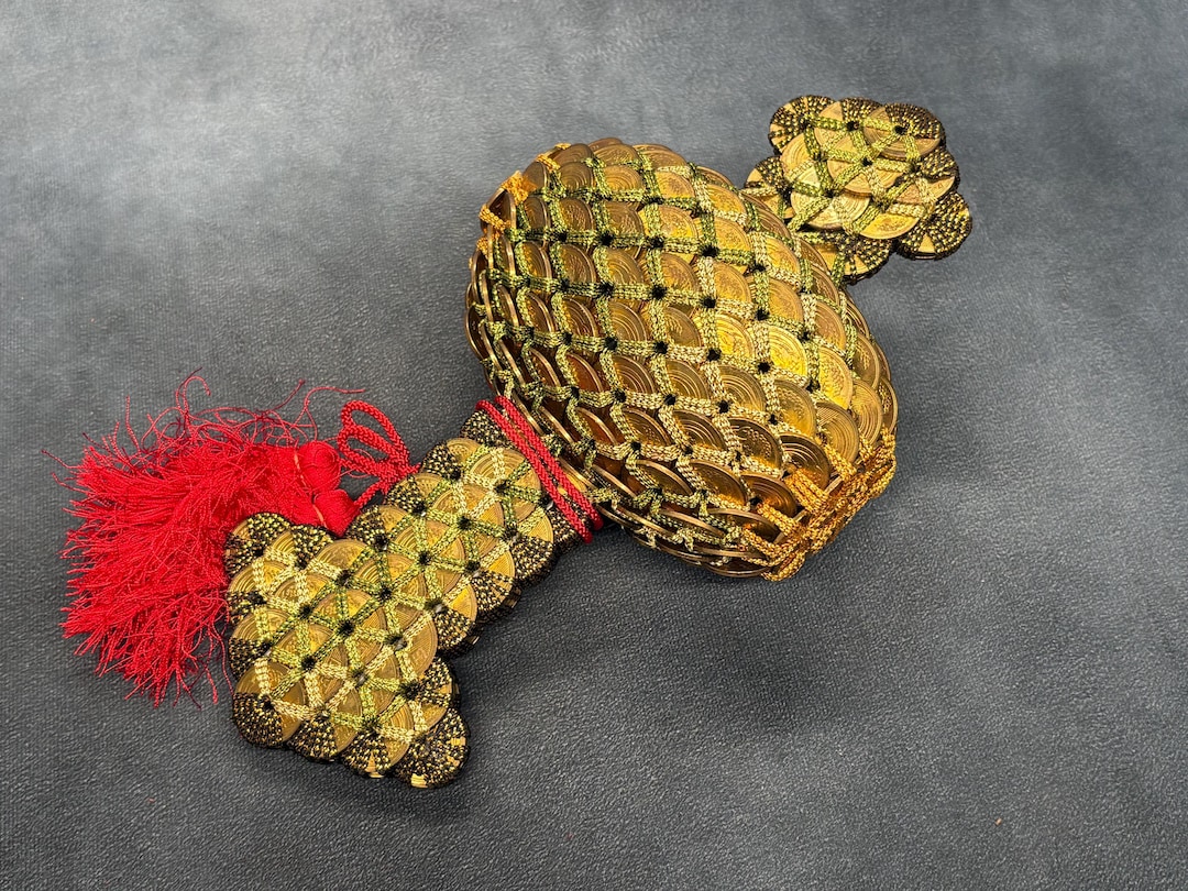 ⭐️ ラッキー ⭐️ Vintage Japanese Lucky Go-en Coin Purse Charm – Hand Woven 5yen