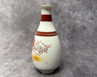 工芸品 Flower base Sake bottle Karatsu-yaki Kutani Yoshidaya Bird on Cherry Blossom Sake Set – Elegant