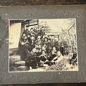 Grande retrato profissional japonês antigo em suporte de cartão