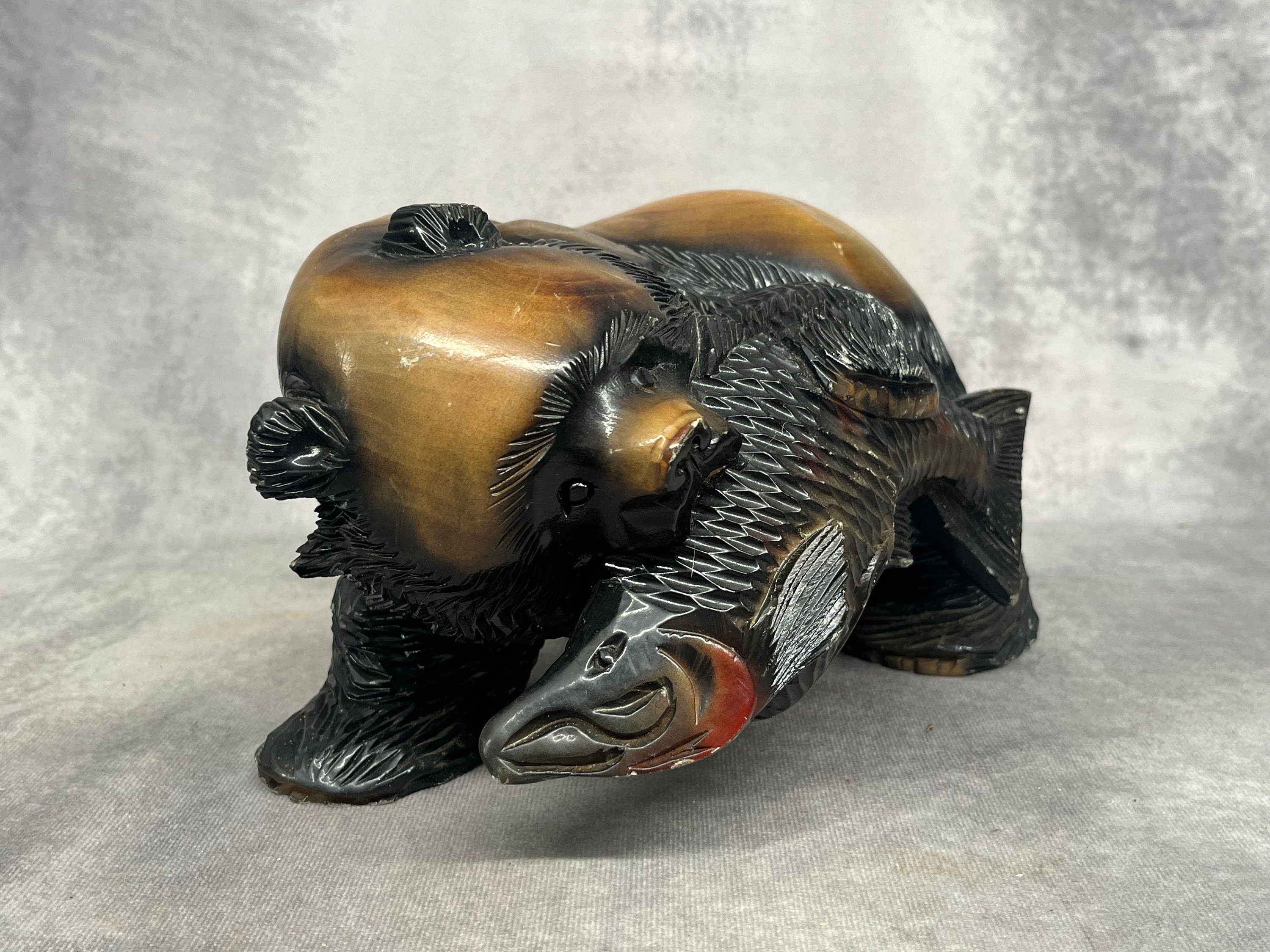 Japanese Ainu Bear, Vintage Hand Carved Wooden Bear From Japan ...