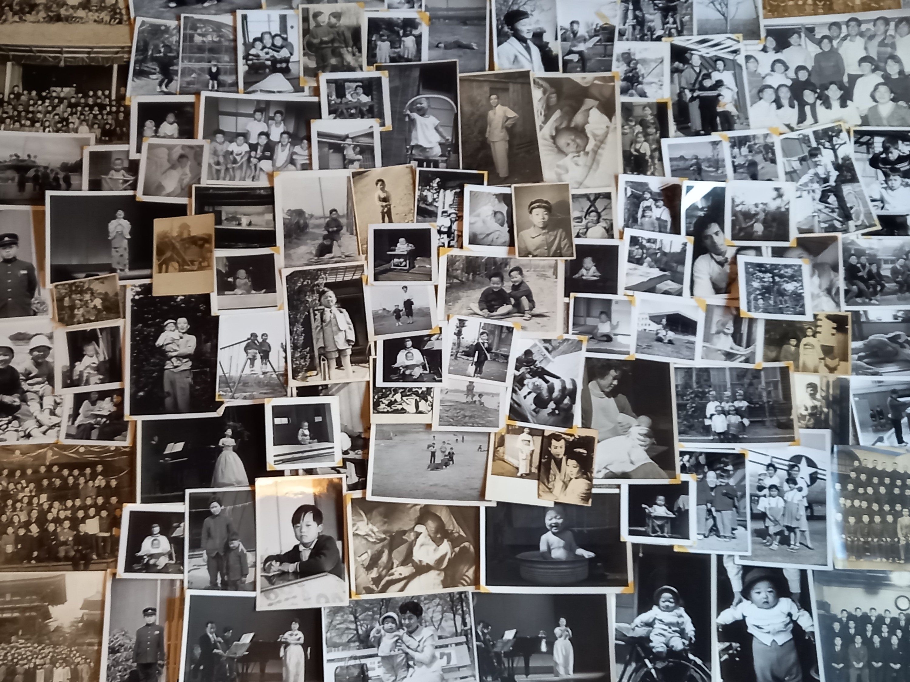 100枚のビンテージ写真、白黒写真コレクション、1950年代から70年代の