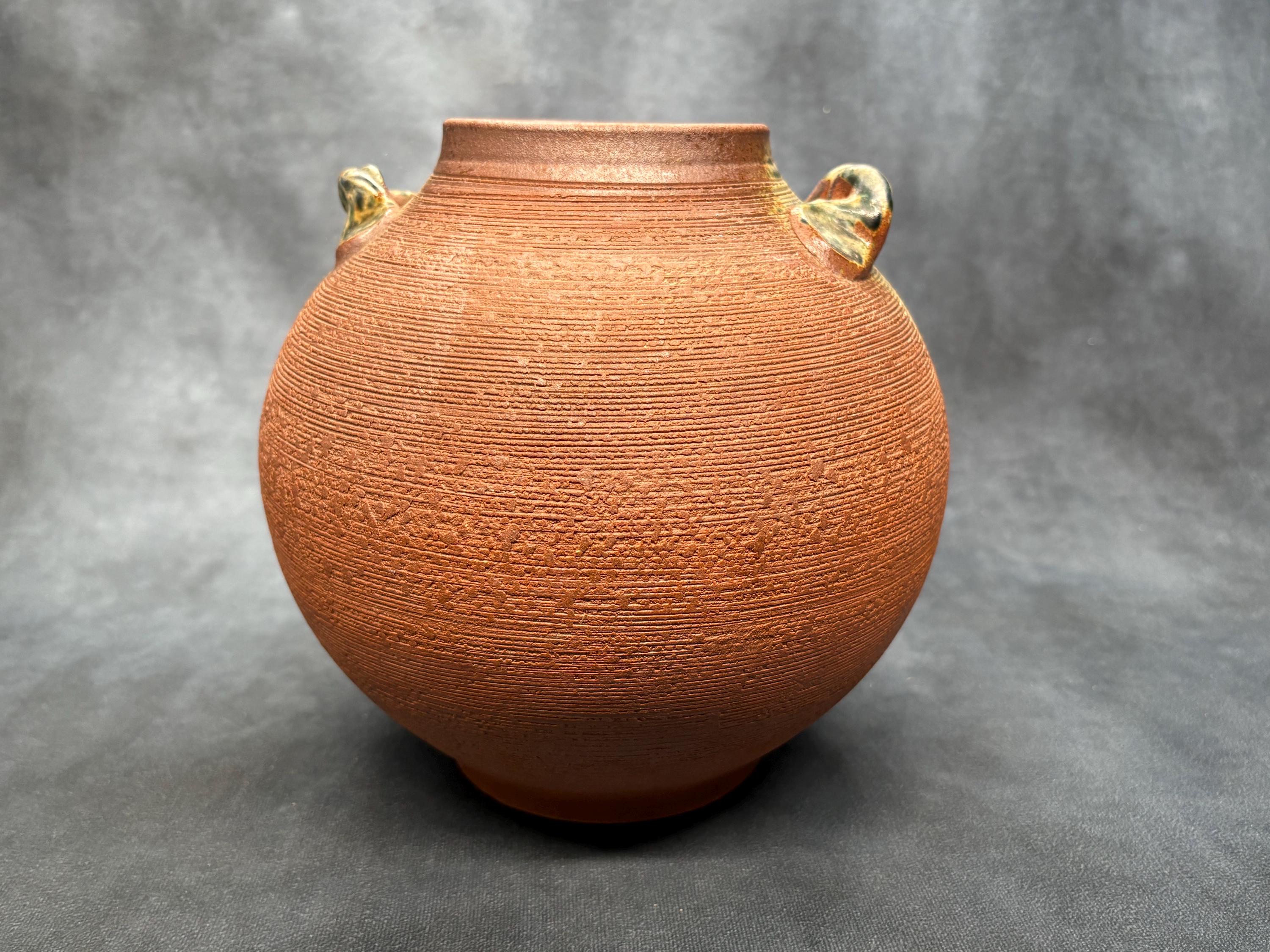 Vintage Japanese Shigaraki-yaki Studio Pottery Vase — Hand-thrown