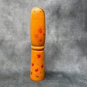 Creative Kokeshi Doll, Vintage Wooden Sosaku Kokeshi, Hand Made Folk Art From Japan