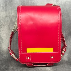 Randoseru Backpack, Red Japanese Tight Stitch Randoseru Bag, Red Japanese School Bag