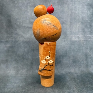 Creative Kokeshi Doll, Vintage Wooden Sosaku Kokeshi, Hand Made Folk Art From Japan