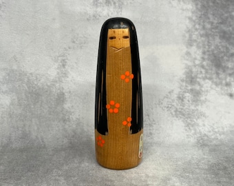 Sanpei Yamanaka Kokeshi Doll, Vintage Wooden Sosaku Kokeshi, Hand Made Folk Art From Japan, Shirahama