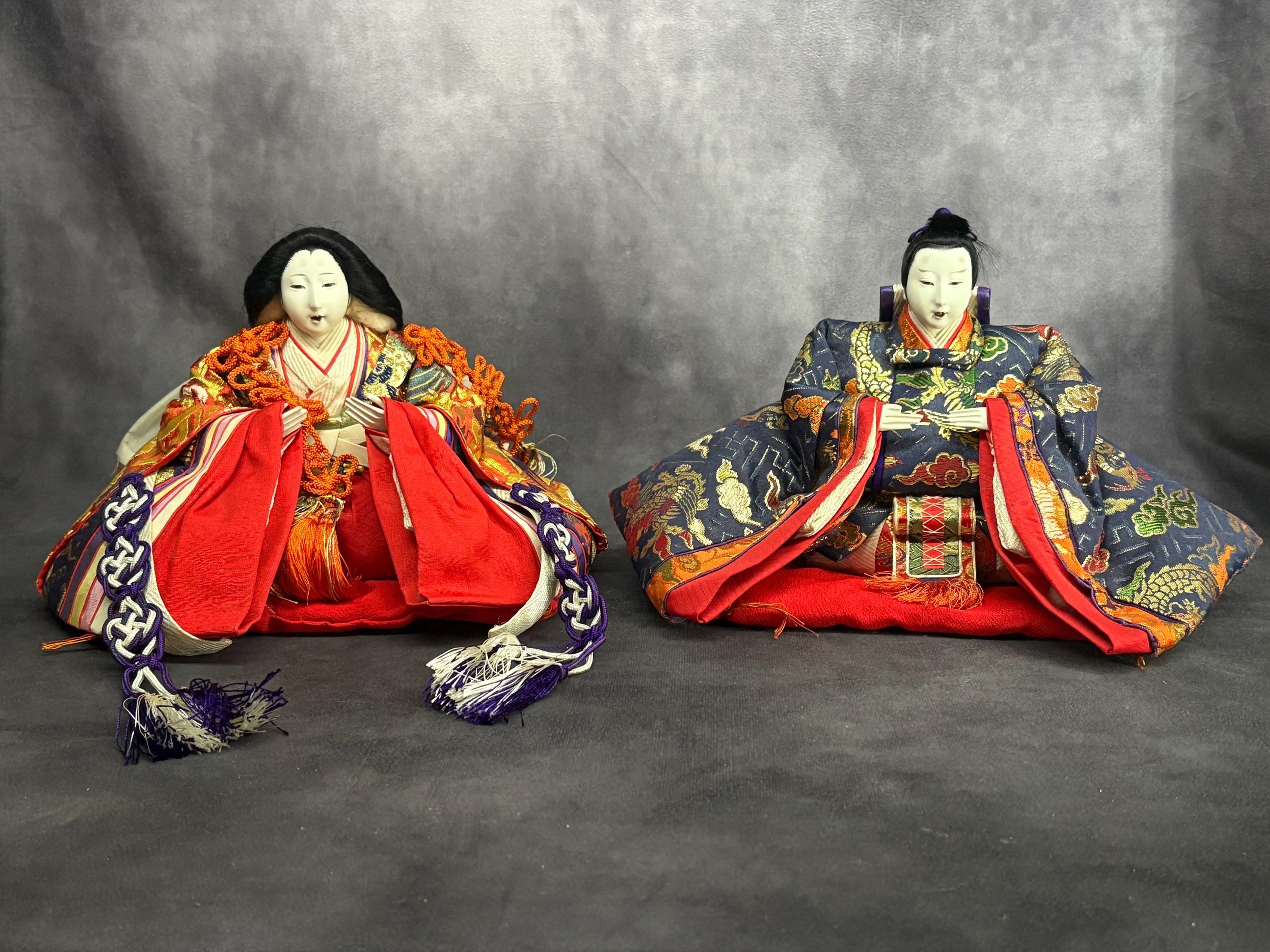 Emperor & Empress, Japanese Hina Dolls, Vintage Japanese Doll