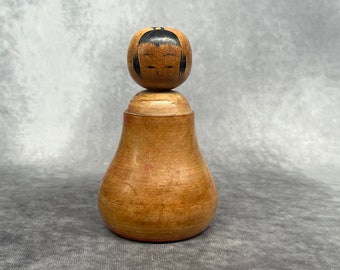 Muñeca Kokeshi japonesa vintage, Kokeshi de madera, arte popular hecho a mano de Japón