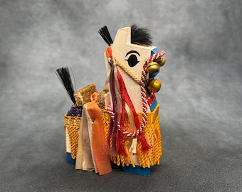 三春駒 木製馬の置物、手作りの日本の民芸品 - Etsy 日本