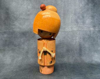 日本のこけし、ヴィンテージ木製創作こけし、日本の手作り民芸品