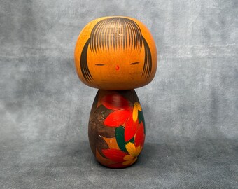 川瀬裕二 ヴィンテージこけし (17 cm/6.7インチ)、日本の創作創作木製
