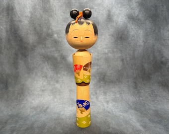 関口東亜こけし、ヴィンテージ木製創作こけし、日本の手作り民芸品