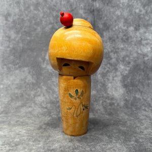Creative Kokeshi Doll, Vintage Wooden Sosaku Kokeshi, Hand Made Folk Art From Japan