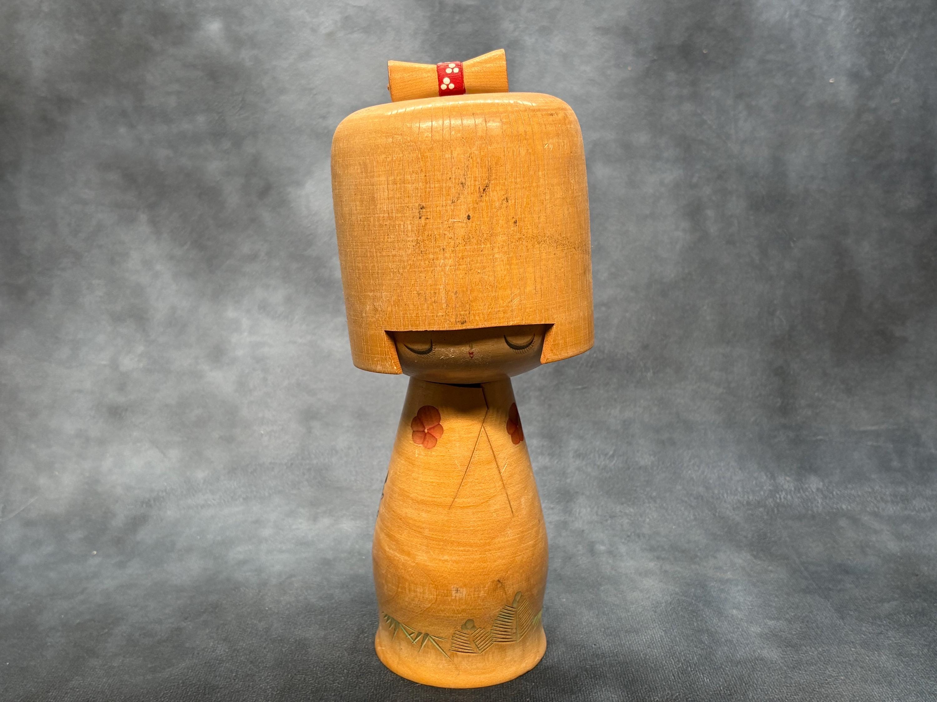 上田泉の創作こけし、ヴィンテージ木製こけし、日本製手作り民芸品
