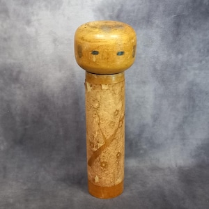 Large Creative Kokeshi Doll, Vintage Wooden Sosaku Kokeshi, Hand Made Folk Art From Japan, crafted with paper design around the body -36.5cm