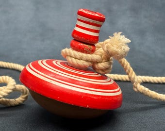 Vintage Koma, Japanese Handcrafted Wooden Spinning Top - Etsy