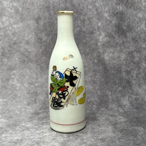 Sake Bottle Vintage Hand Painted Japanese Sake Bottles, Japanese Porcelain Saki Jug, Studio Pottery