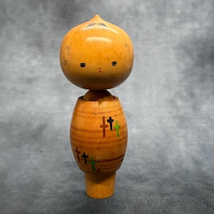 Maruyama Hougetsu Kokeshi Doll, Vintage Wooden Sosaku Kokeshi, Hand Made Folk Art From Japan
