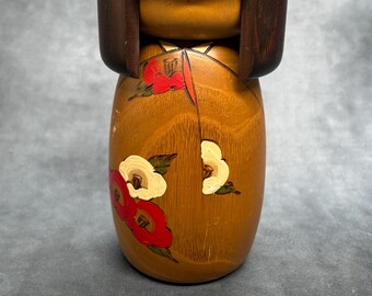 岡本卯三郎創作こけし、ヴィンテージ木製創作こけし、日本の手作り民芸