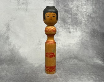 Vintage Japanse Kokeshi pop, houten Kokeshi, handgemaakte volkskunst uit Japan