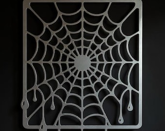 Toile d'araignée en métal - Décoration d'Halloween gothique