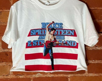 Maglietta corta Bruce Springsteen – Maglietta retrò della E Street Band USA Rock Top