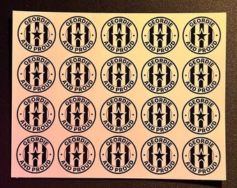 Geordie & Proud Newcastle united inspired sticker sheets 12.5x16cm (splashproof)